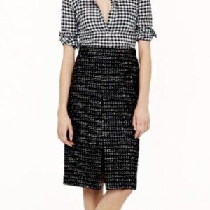 Jcrew Black/White Tweed Skirt, size 8, NWT